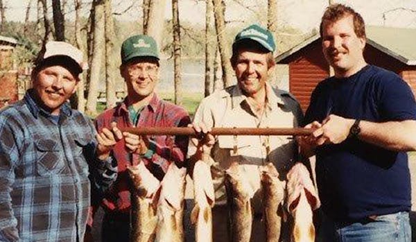Brothers Robert, left, Roger, Ron and Richard Schara at their annual fishing opener.