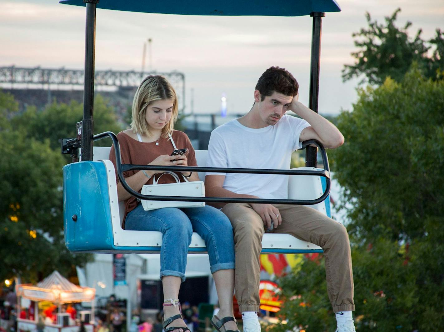 Burnsville High School students Chloe Atkinson and Jake Shepley gained internet fame when a photographer caught them in an unguarded moment at the Minnesota State Fair. They actually had a great time that day.