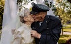 Frankie donned a vintage 1940s dress, and Royce wore his Air Force uniform. MUST CREDIT: Hilary Michelson/St. Croix Hospice