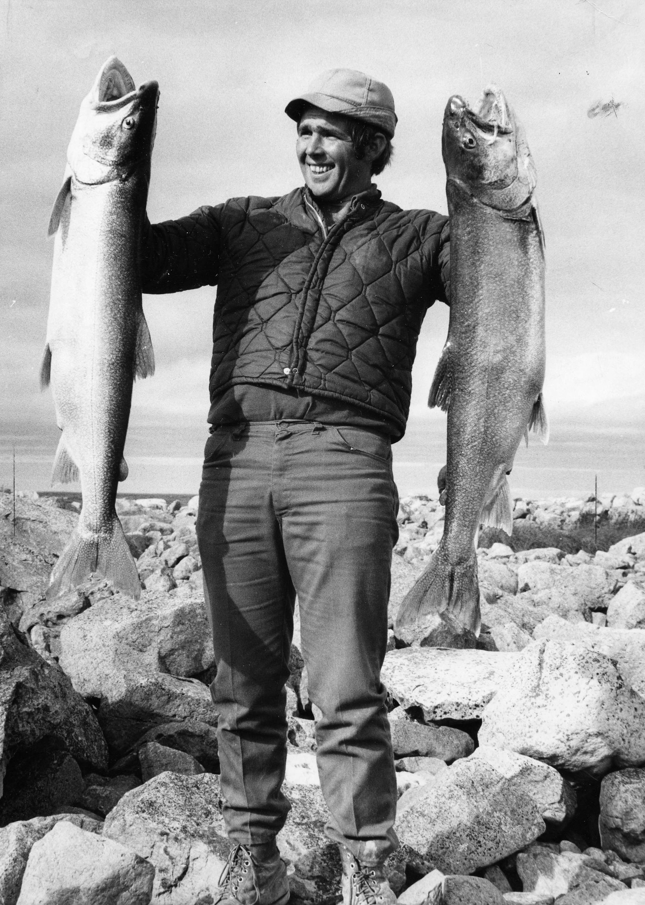 Ron Schara, with his bounty from Great Bear Lake, Northwest Territories, Canada.