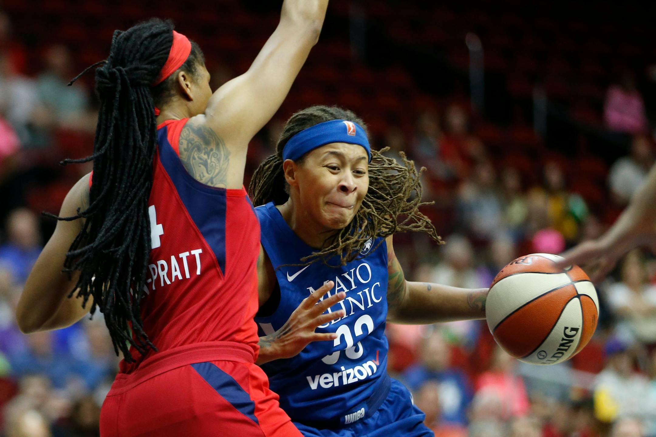 Lynx guard Seimone Augustus missed Saturday's game.