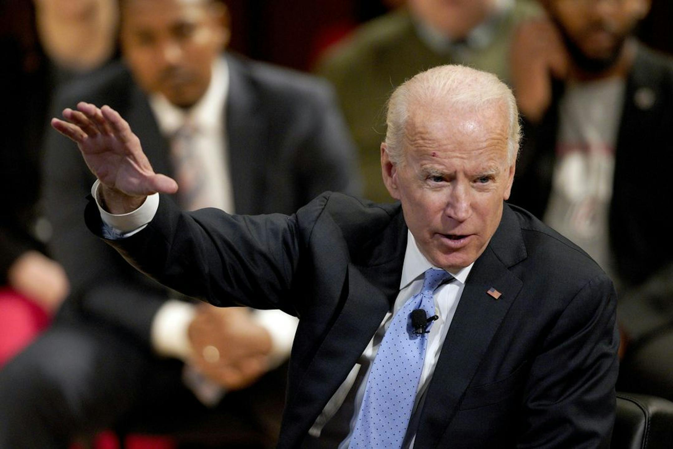 In this Feb. 28, 2019, photo, former Vice President Joe Biden speaks at the Chuck Hagel Forum in Global Leadership, on the campus of the University of Nebraska-Omaha, in Omaha, Neb. On the cusp of a decision, Biden is weighing at least one daunting challenge that could complicate his path to the Democratic presidential nomination: Money.