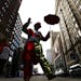 A mummer struts during the annual New Year's Day parade, Wednesday, Jan. 1, 2014, in Philadelphia.
