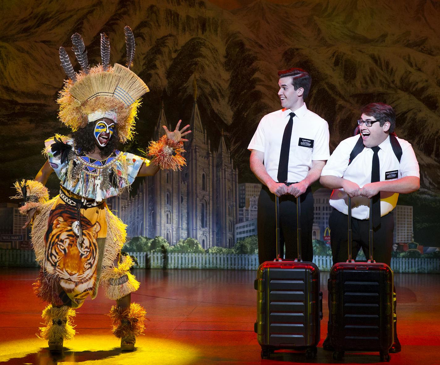 The Book of Mormon
Washington, D.C.
November 17, 2017
Monica L. Patton, Kevin Clay, Conner Peirson - The Book of Mormon (c) Julieta Cervantes 2017
Photo Credit: Julieta Cervantes