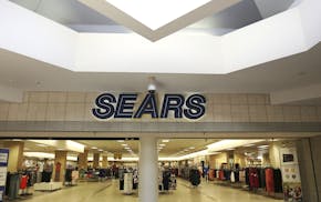 This Thursday, March 23, 2017, photo, shows an empty entrance to a Sears retail store in north Dallas. Retailers&#x2019; first-quarter earnings report