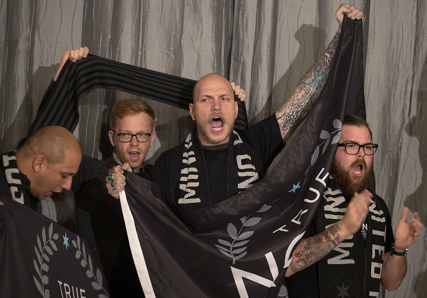 Soccer fans showed their support as St. Paul Mayor Chris Coleman and Bill McGuire, owner of the Minnesota United , announced the MLS