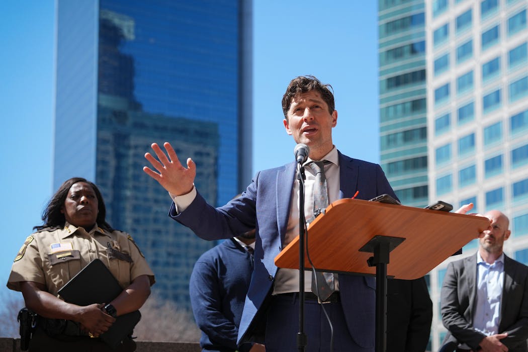 Minneapolis Mayor Jacob Frey and other officials are calling for more local public safety funding. 