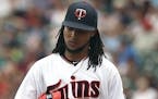 Twins pitcher Ervin Santana igot off to a rough start with the Twins in 2015.