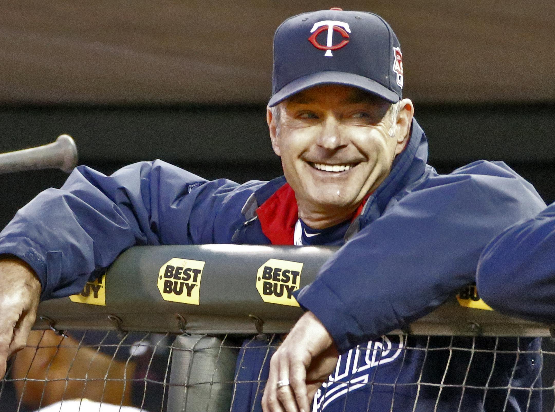 It was a happy Paul Molitor who ran the Twins from the dugout in Ron Gardenhire's absence. ] Twins vs. Kansas City. (MARLIN LEVISON/STARTRIBUNE(mlevison@startribune.com) ORG XMIT: MIN1404112119251819 ORG XMIT: MIN1411011651442698