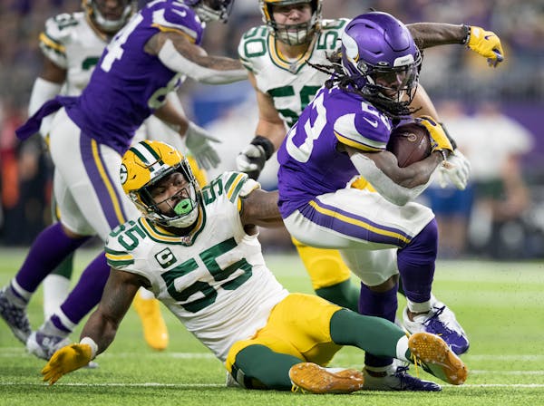 Running back Mike Boone (23) is expected to get his second start for the Vikings on Sunday against the Bears. He had 11 carries for only 28 yards in M