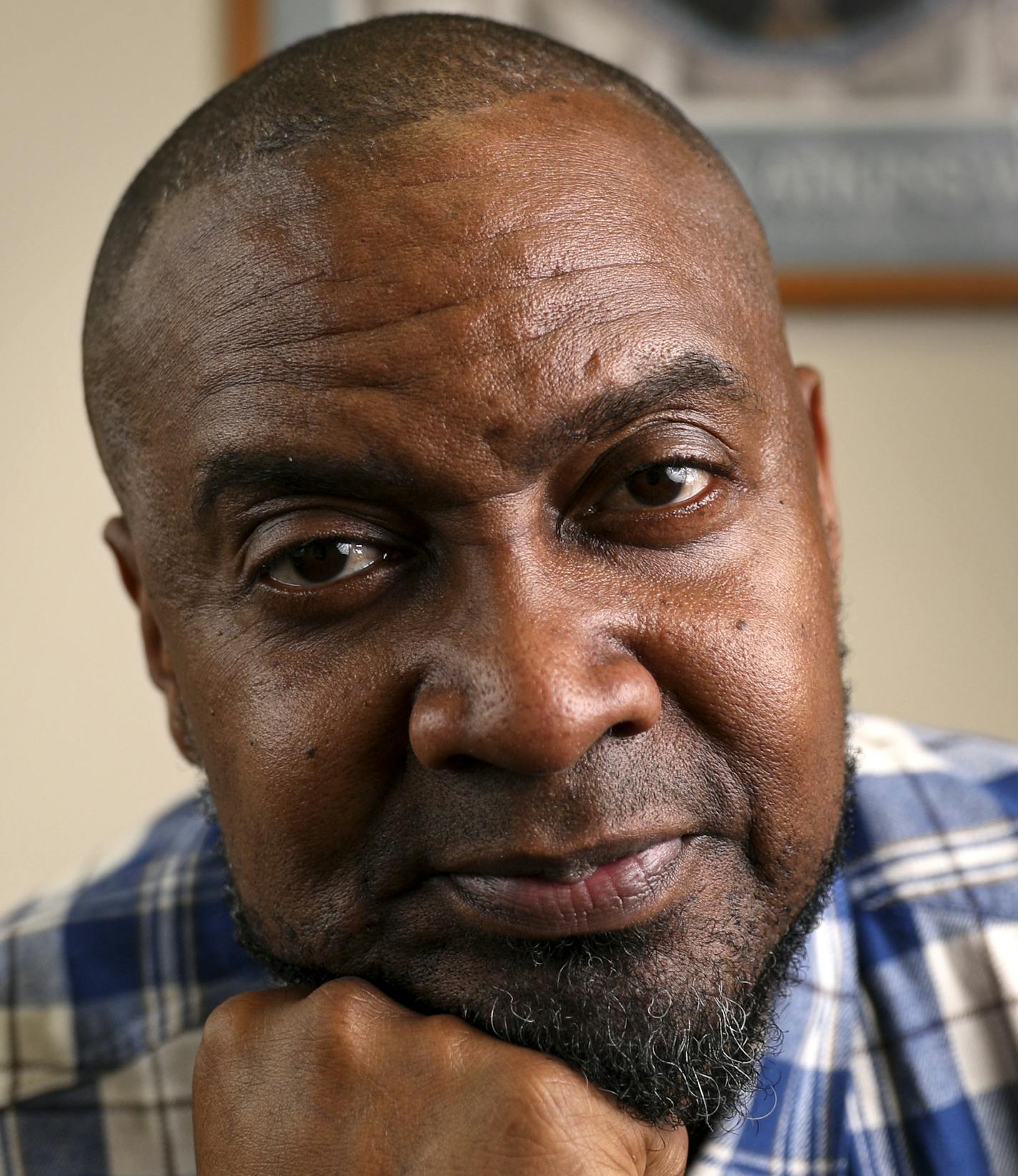 Resmaa Menakem, a therapist and social worker, who's conducted trauma -healing workshops following violent episodes. For the past year, he's also worked with the MPD to address the cumulative trauma that officers are exposed to on the job and in their lives.] BRIAN PETERSON • brian.peterson@startribune.com Edina, MN 08/13/2018