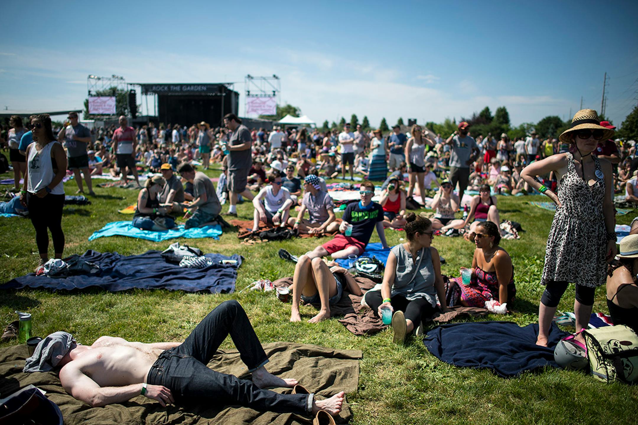 Thousands of festival goers congregated at Boom Island Parks Saturday for Rock the Garden.
