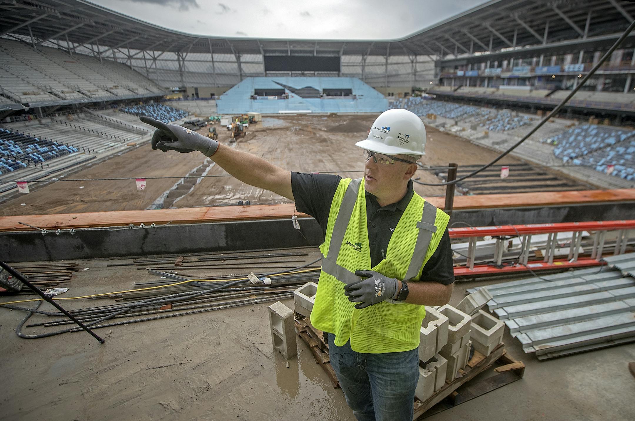 Greg Huber, Allianz Field Project Manager, gave a tour of the new soccer stadium Tuesday, August 28, 2018 in St. Paul, MN.