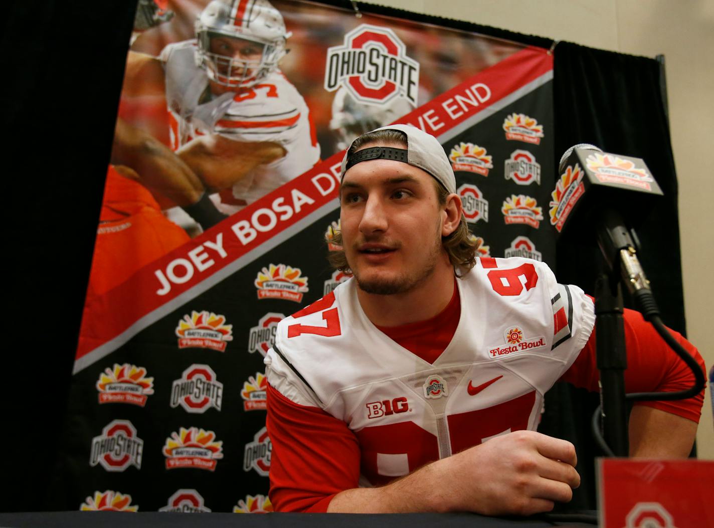 Ohio State defensive end Joey Bosa (pictured) and running back Ezekiel Elliott will skip their senior seasons and declare for the NFL draft.