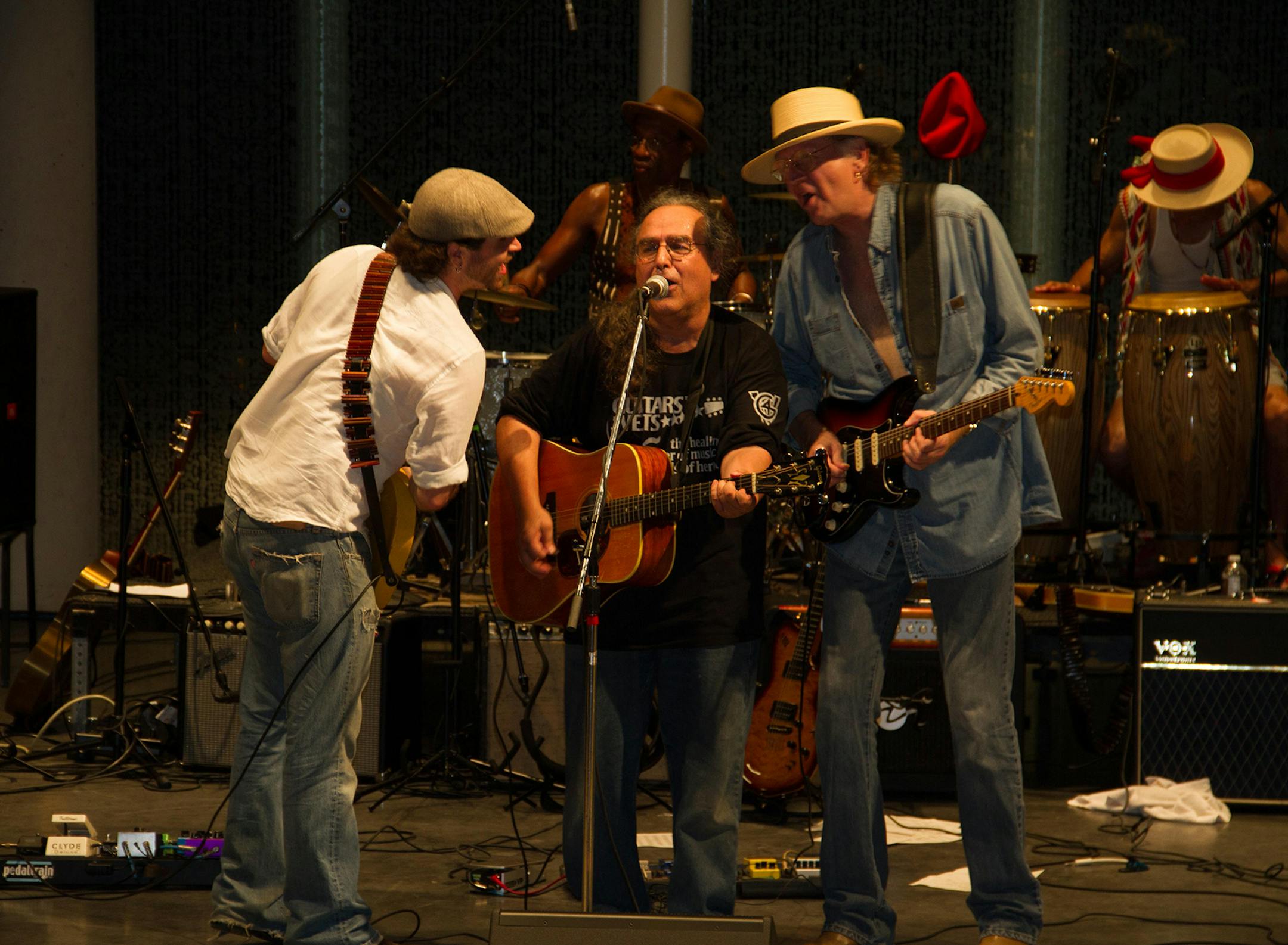 Here's this year's press release for the Salute to the Music of Bob Dylan concerts that have been so tremendously popular. Any help you can give us to publicize would be appreciated. Also attached is the poster and some photos from last year. In the "at the mic" picture it's Aaron Ollswang, Billy Hallquist and Lonnie Knight.