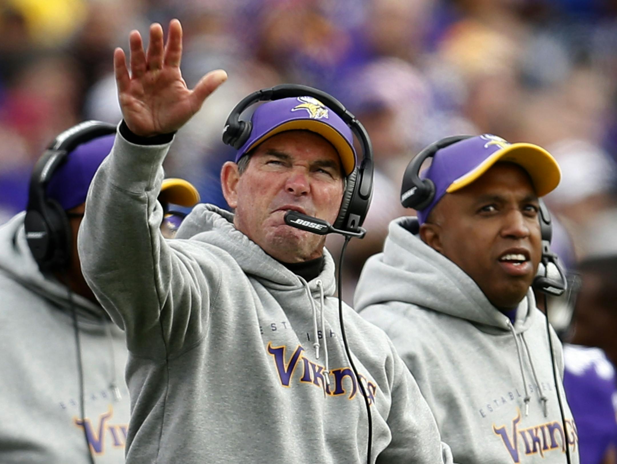 Minnesota Vikings head coach Mike Zimmer.