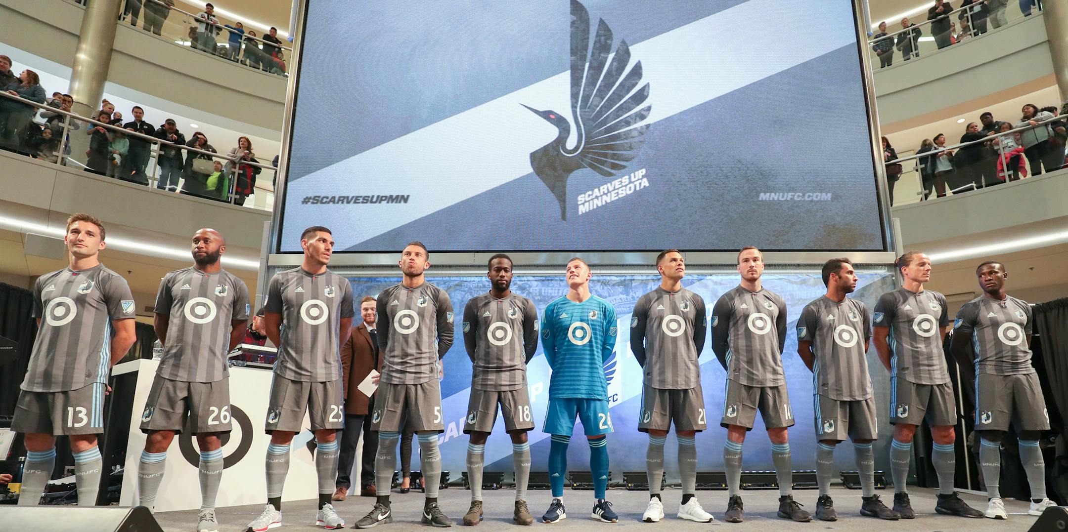Minnesota United unveils its 2018 new uniform design. Photo from Minnesota United FC