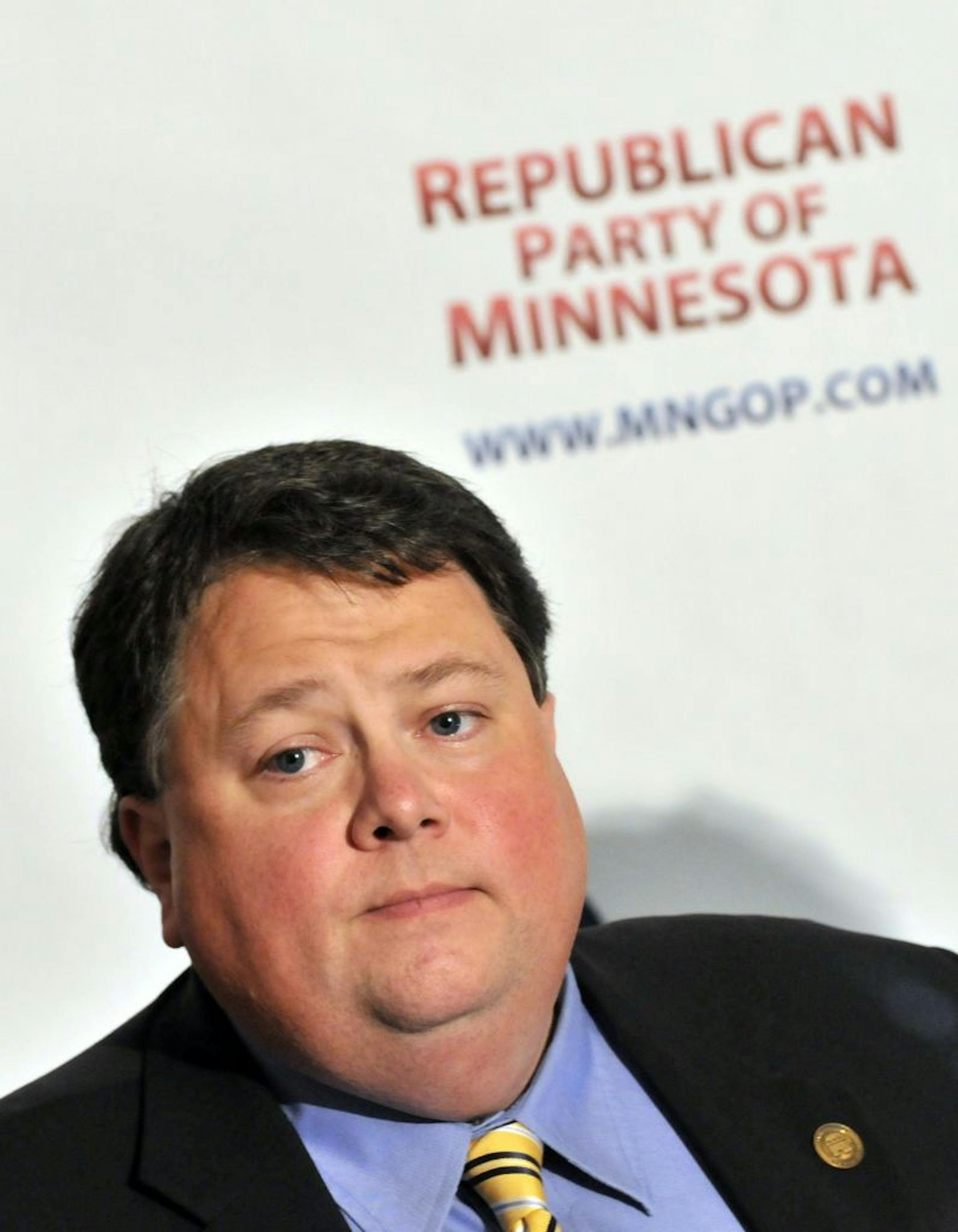 Minnesota Republican Party State Chairman Tony Sutton listens to a question during a news conference where he outlined plans for a recount in the tight gubernatorial race between Republican Tom Emmer and Democrat Mark Dayton Wednesday, Nov. 3, 2010 in St. Paul, Minn.