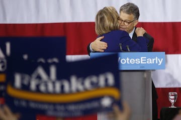 Hillary Clinton stumped for Senator Al Franken and Governor Mark Dayton. Senator Amy Klobuchar was also present to lend her support.