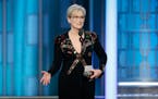 Meryl Streep accepting the Cecil B. DeMille Award at the 74th Annual Golden Globe Awards on Jan. 8, 2017.
