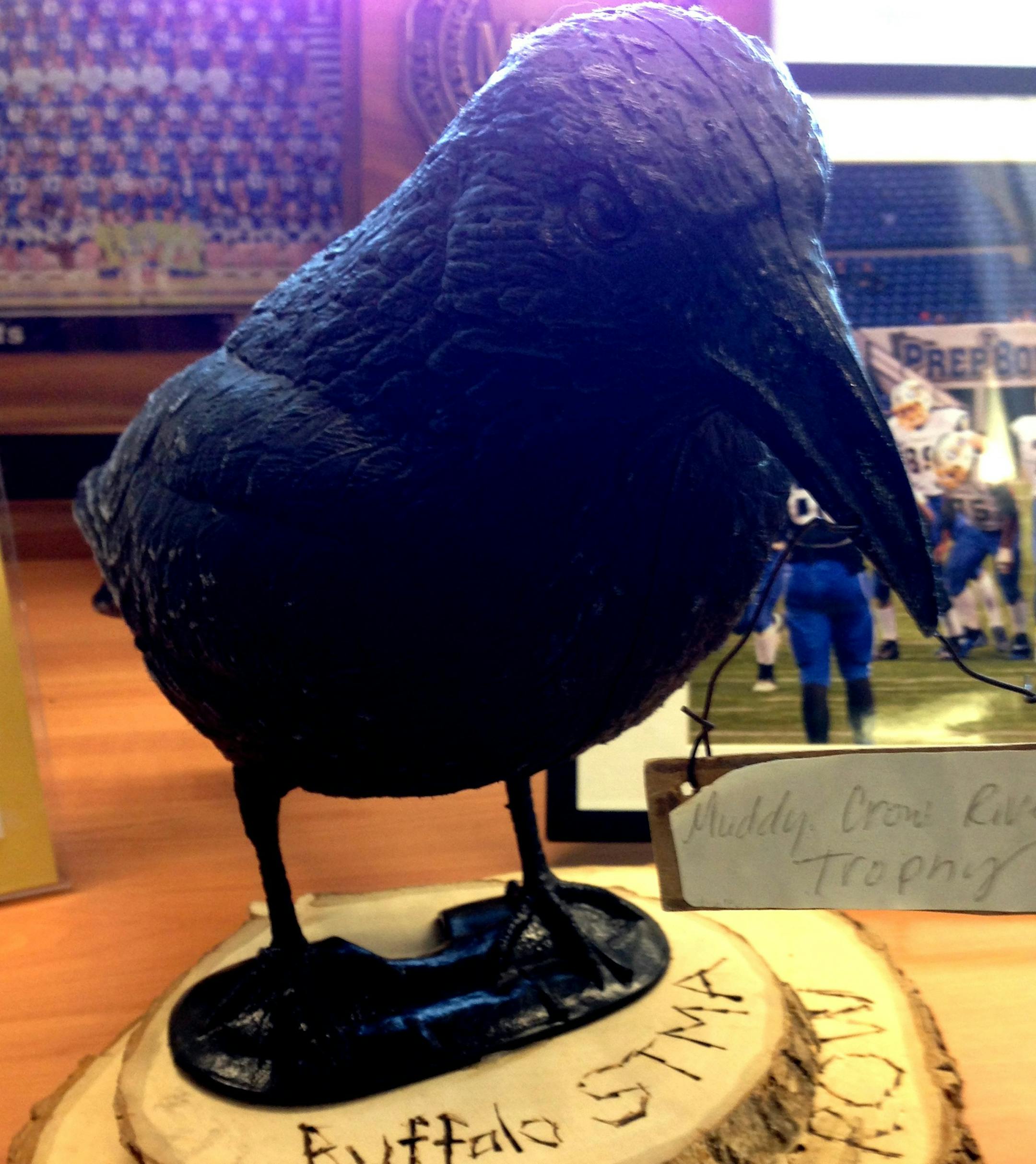 The Muddy Crow high school football trophy (St. Michael-Albertville vs. Buffalo)