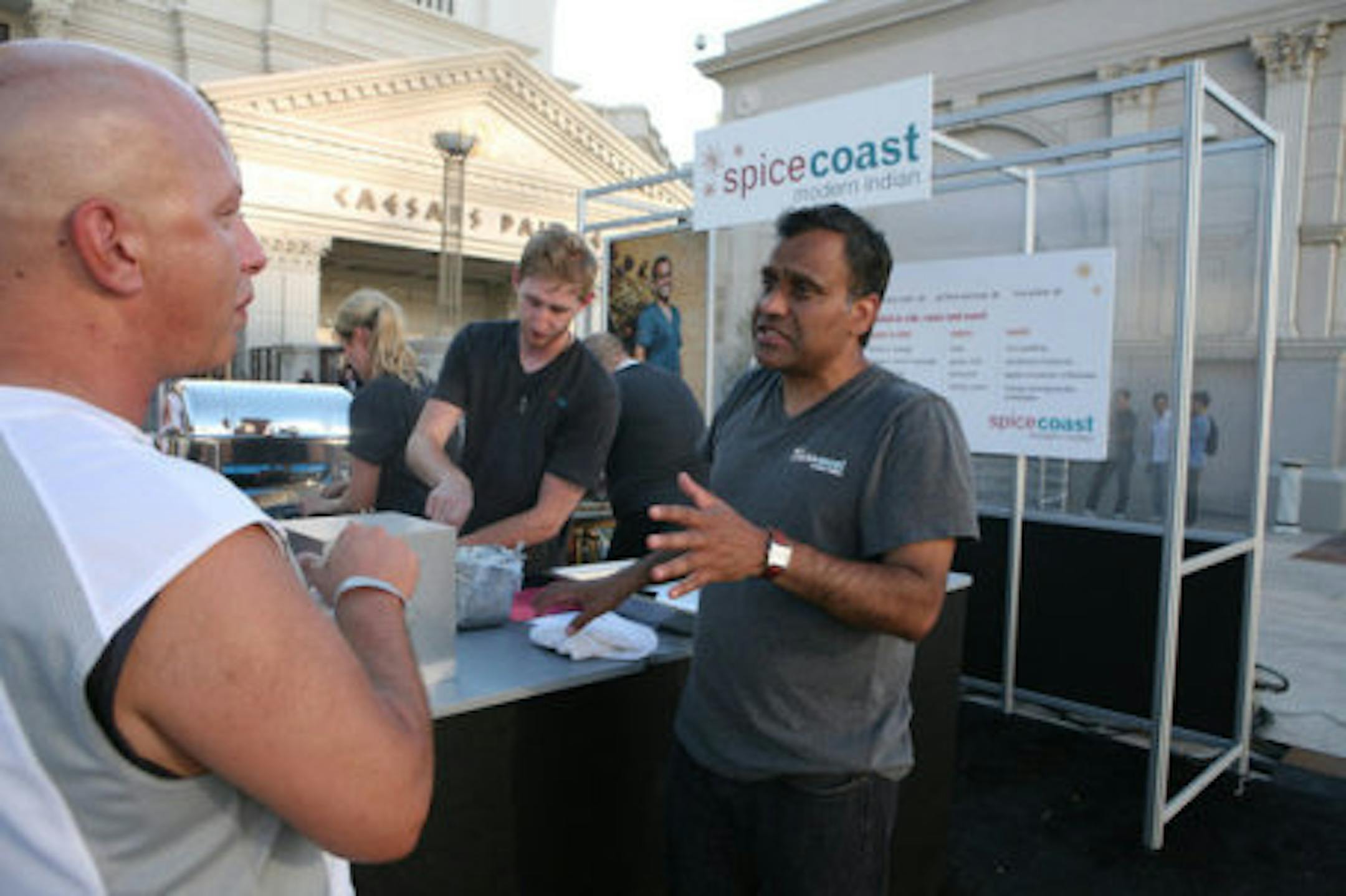 AMERICA'S NEXT GREAT RESTAURANT -- "Venture in Vegas" Episode 108 -- Pictured: (right) Sudhir Kandula -- Photo by: Marlene Karas/NBC