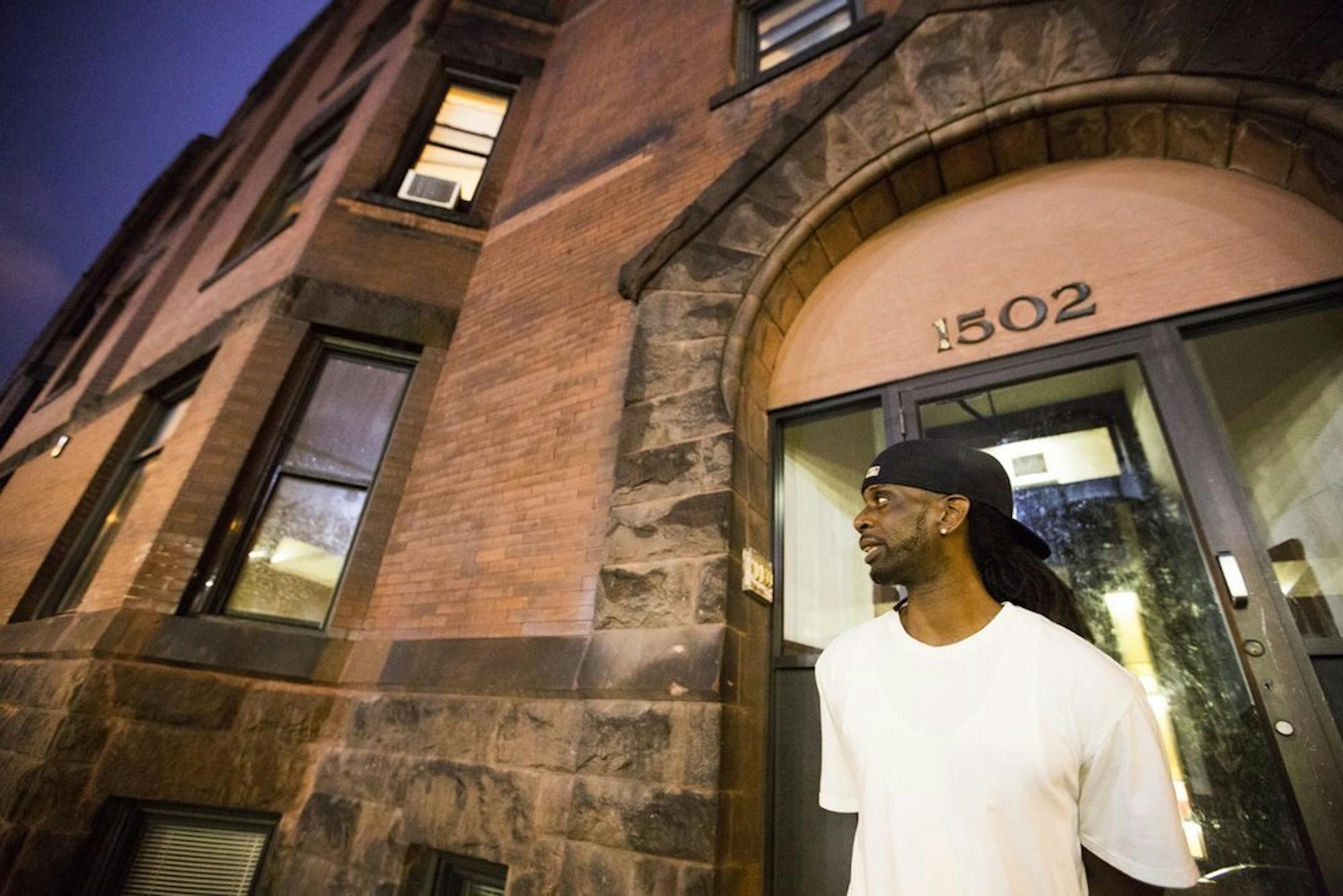 Eric Dabdee, a tenant of three years, stands outside of the Park Laurel apartments. Dabdee says that the buildings are not secure at all, and has seen homeless people squatting in the laundry room and in empty apartments.