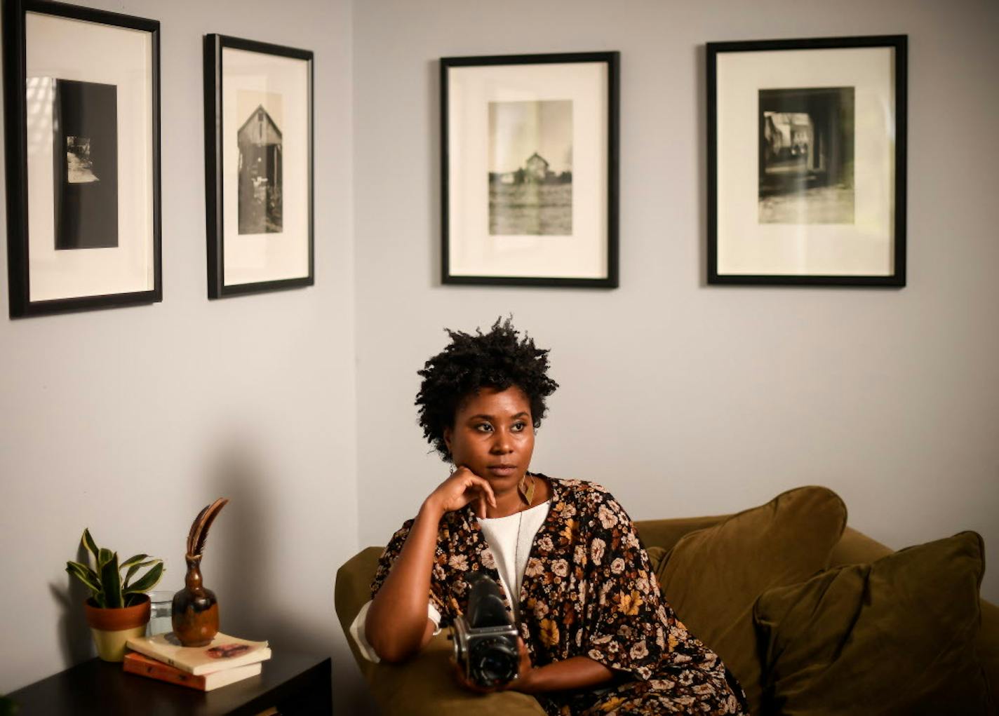 Jovan Speller, shown in her Minneapolis apartment, shoots photos strictly in film.