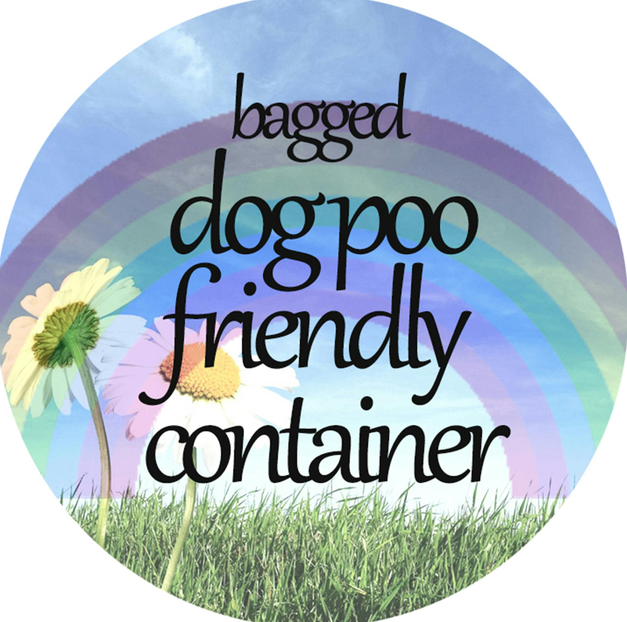 Provided by Jessica Kooiman
Rainbows, daisies and dog poop. Jessica Kooiman created this sticker for your garbage can if you're OK with neighbors putting their dog poop in it. ORG XMIT: MIN1703131700260219