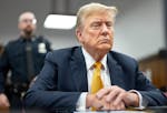 FILE - Former President Donald Trump sits in Manhattan criminal court, May 21, 2024, in New York. Trump has spent the majority of his time as a crimin