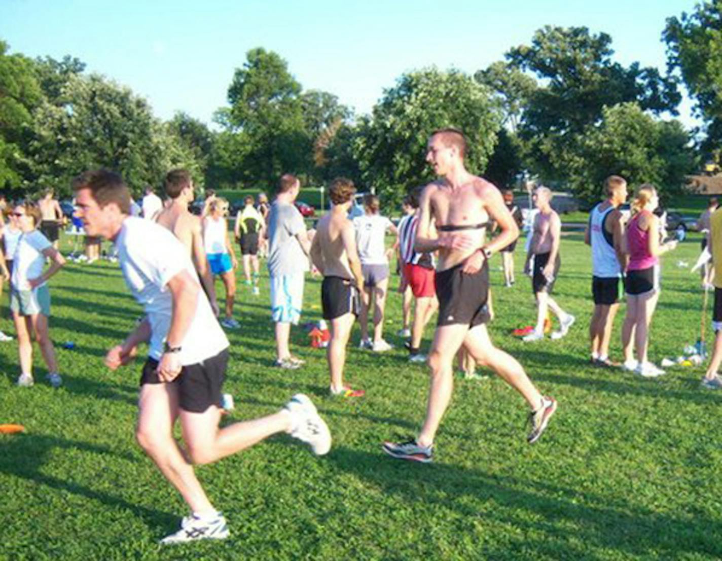 Two-person relays are the order of the day at the Como Relays.