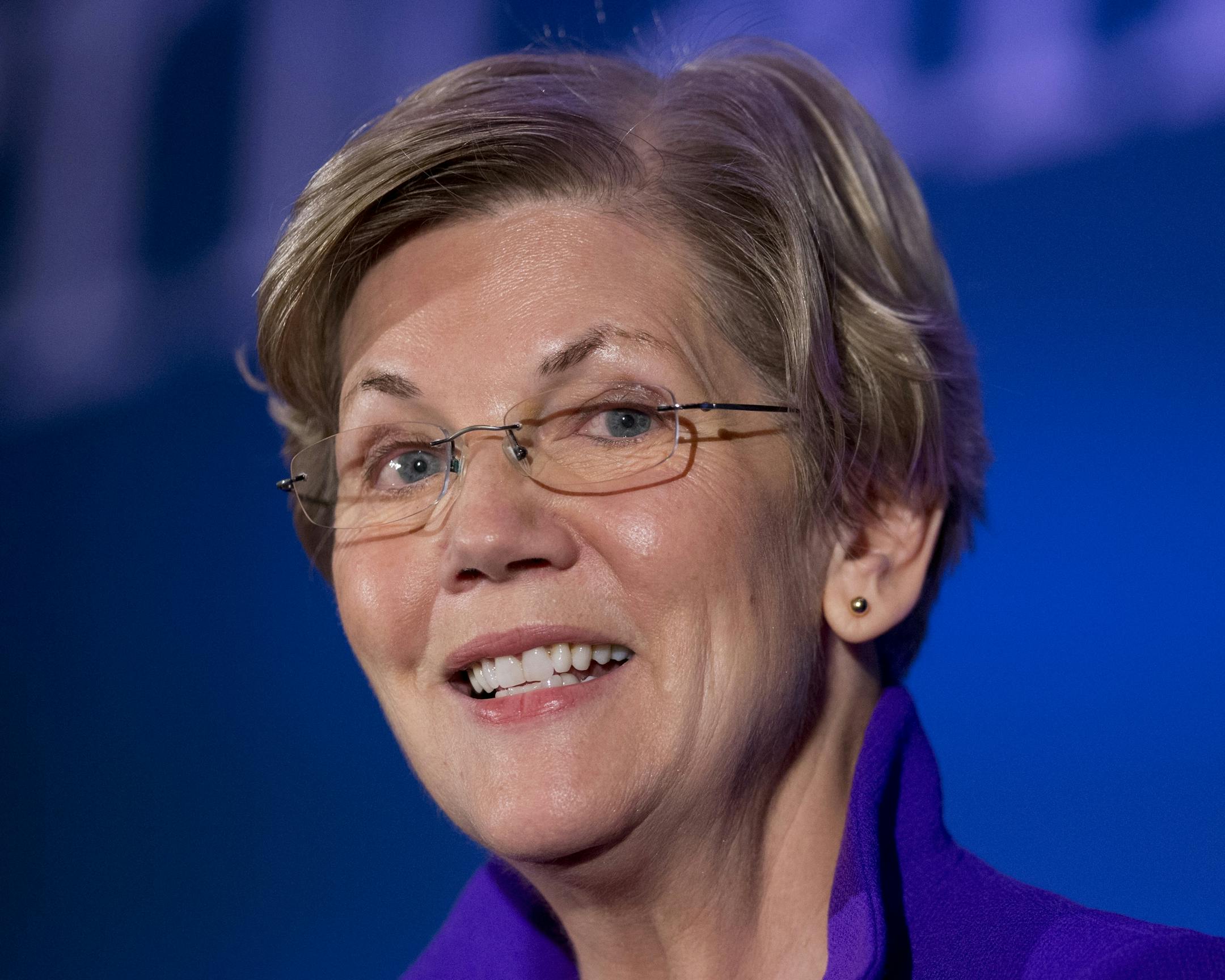 In this Nov. 19, 2014 file photo, Sen. Elizabeth Warren, D-Mass. speaks to the Center for American Progress's Second Annual Policy Conference in Washington.