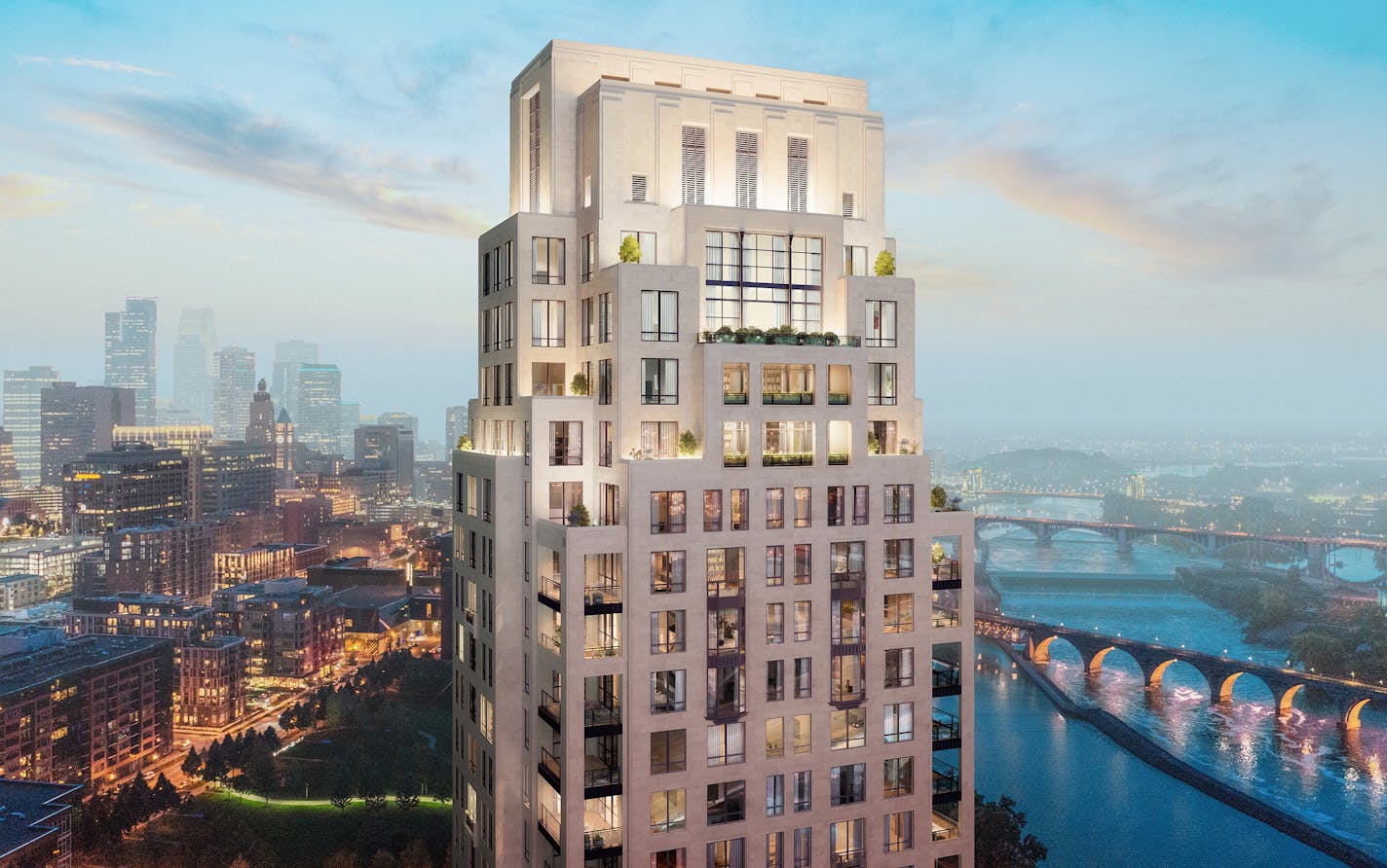 Rendering of Eleven on the River, which will break ground next month in the Mill District.