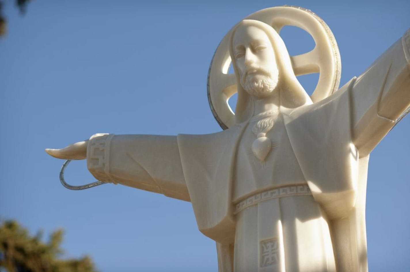 Tuan Joseph Pham's marble statue of Jesus.