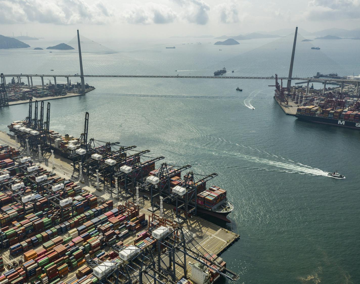 FILE -- The Kwai Tsing Container Terminals in Hong Kong, Feb. 7, 2019. Chinese exports to the U.S. have been hurt in an ongoing trade war. Top Chinese officials, looking at a skeptical audience both at home and abroad, have pledged to open the country&#x2019;s markets to foreign investment. (Lam Yik Fei/The New York Times)