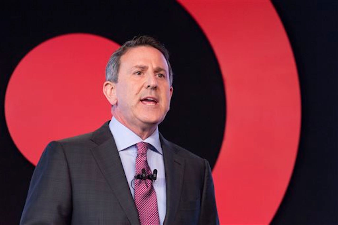 Target Chairman and CEO Brian Cornell speaks to a group of investors, Wednesday, March 2, 2016, in New York. Target�s annual meeting comes as the discounter is making progress in reinvigorating its business and winning back shoppers under Cornell, CEO since August 2014. (AP Photo/Mark Lennihan)