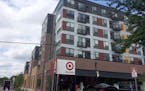 The Marshall, a large new apartment building on the site of the former Marshall-University High School in Dinkytown, also houses a Target Express stor