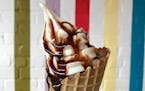 An uncharacteristically restrained soft-serve cone from MN Nice Cream.
