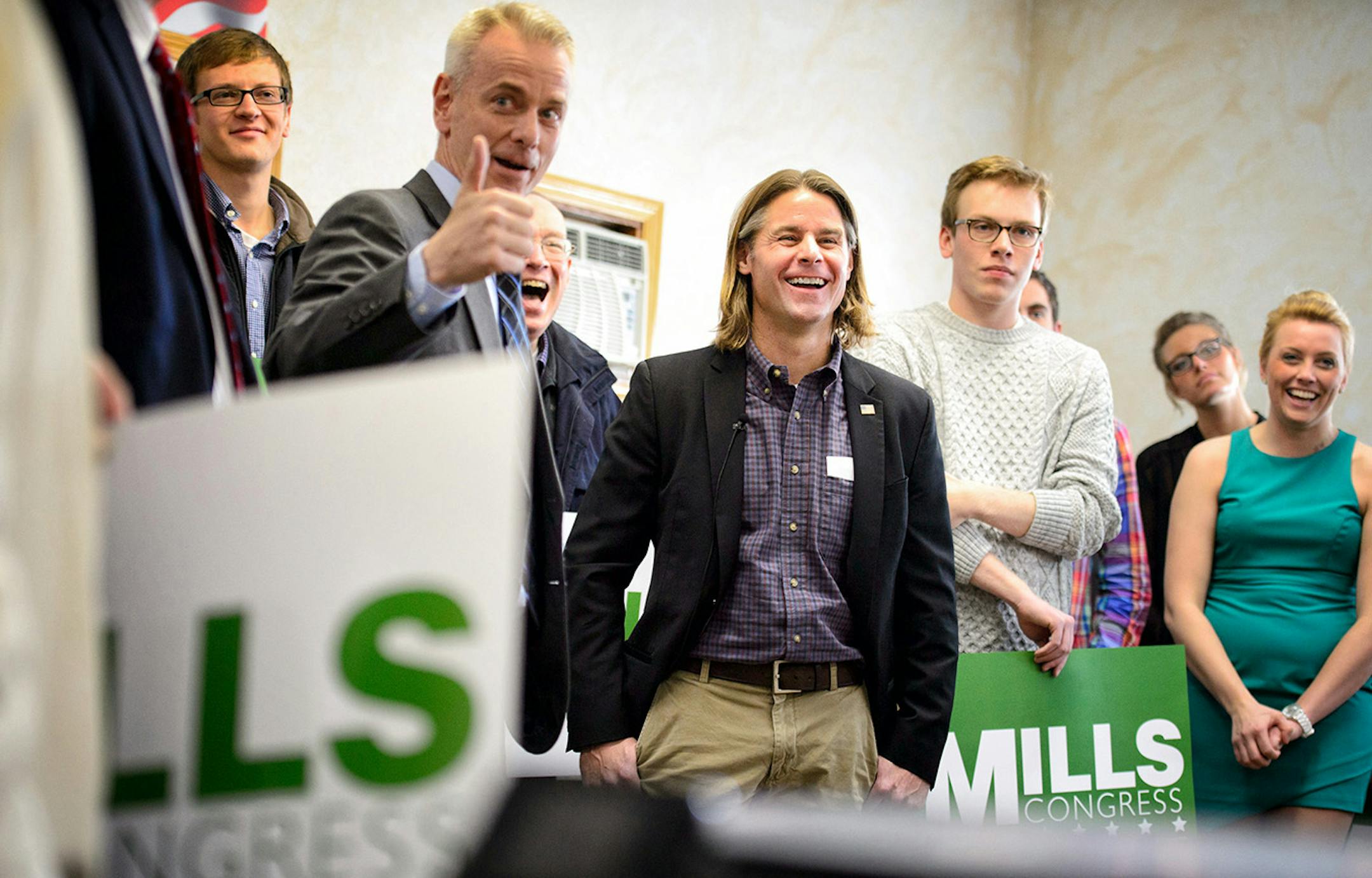 Stewart Mills addressed supporters at the Duluth GOP Victory Office. ] GLEN STUBBE * gstubbe@startribune.com Friday, October 31, 2014