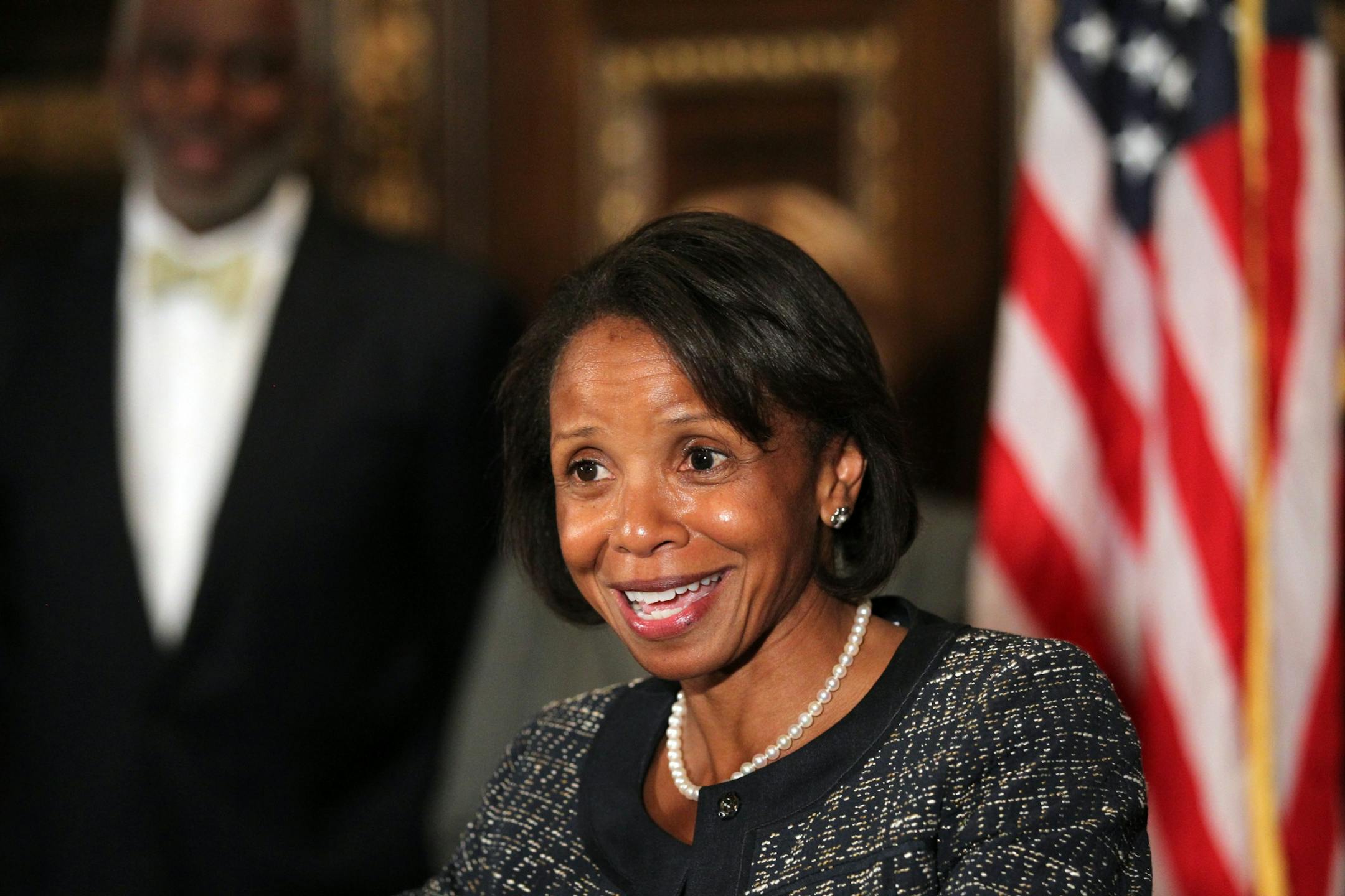Judge Wilhelmina Wright spoke to the media after she was appointed by Governor Mark Dayton to the Minnesota Supreme Court in St. Paul , Minnesota Monday August 29, 2012