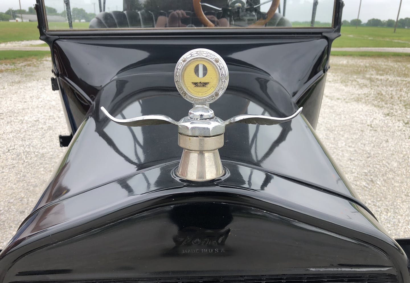 The hood ornament on a 1920 Ford Model T. (Casey Williams/TNS) ORG XMIT: 1729690