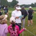 Lily Kostner, 7, left, met with Hannah Green after Sunday's final round of the Women�s PGA Championship at Hazeltine National Golf Club on June 23, 