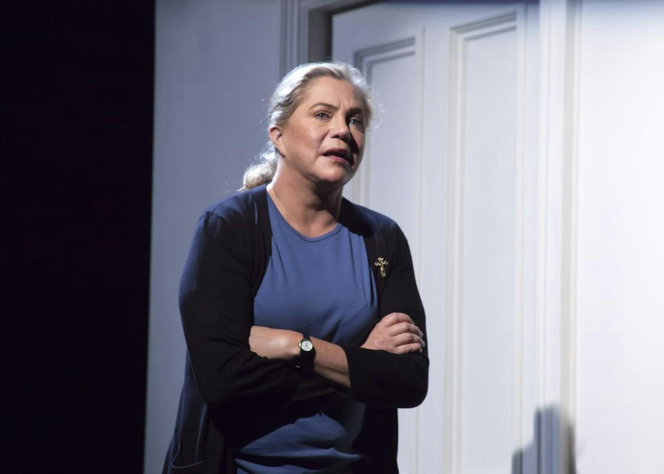 Kathleen Turner plays a troubled nun in "High."