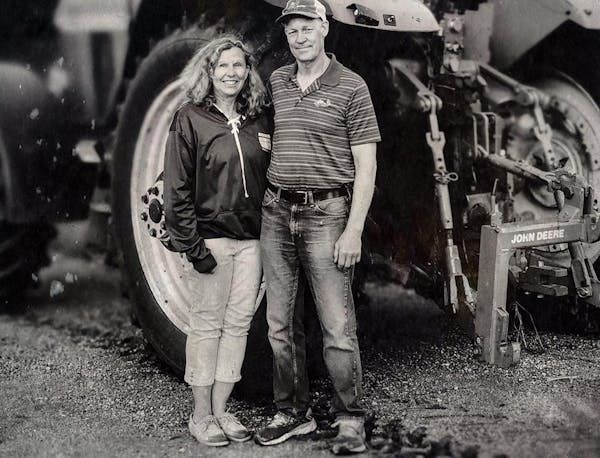 Moorhead's Noreen Thomas, with husband, Lee, has won a two-year grant to figure out how to turn food waste into fertilizer. CREDIT: Alice McCabe