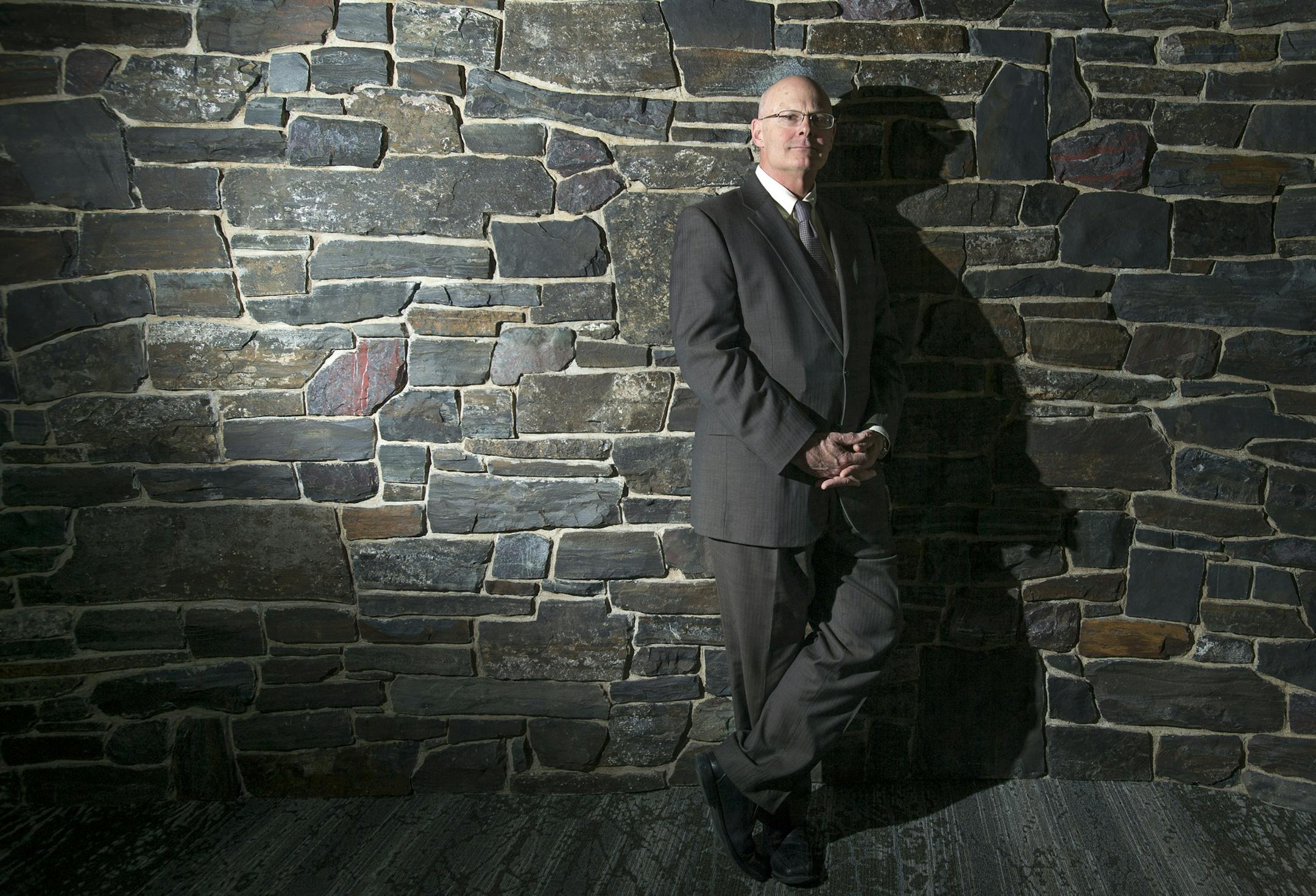 Department of Natural Resources Commissioner Tom Landwehr is pictured in the media briefing room at the DNR building Tuesday, Dec. 30, 2014.