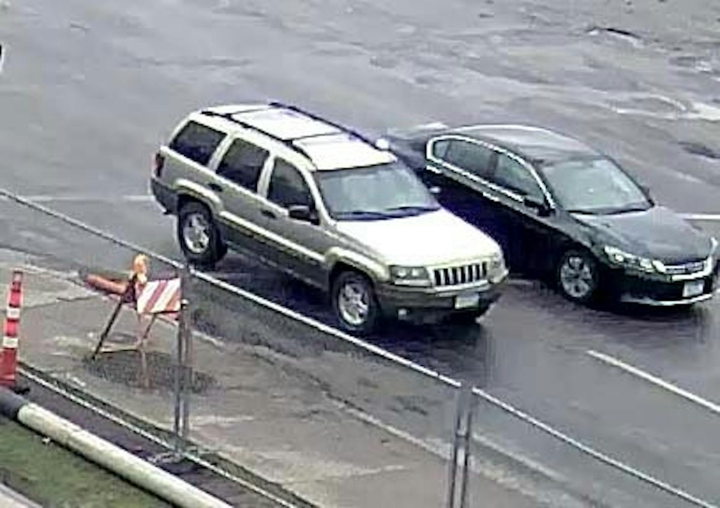 Minneapolis Police released this image of a Jeep suspected of being involved in a road rage incident in which a woman was shot four times in Minneapolis. Police say there were three occupants in the vehicle.