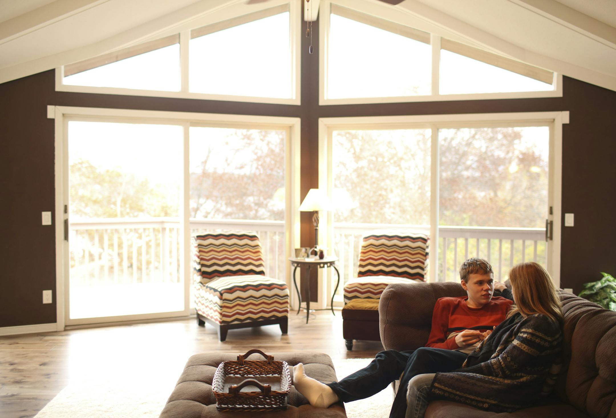 With her son, Devin's needs in mind, A.J. Paton-Wildes chose neutral colors for walls and new flooring in the living room of their Oak Park Heights home Tuesday afternoon. The zig zag pattern on the chairs was a departure and if Devin had to do homework that might be an issue, but he does his homework in the dining room. ] JEFF WHEELER &#x201a;&#xc4;&#xa2; jeff.wheeler@startribune.com With autism rates soaring, one local interior designer has created a niche, designing and consulting on spaces t