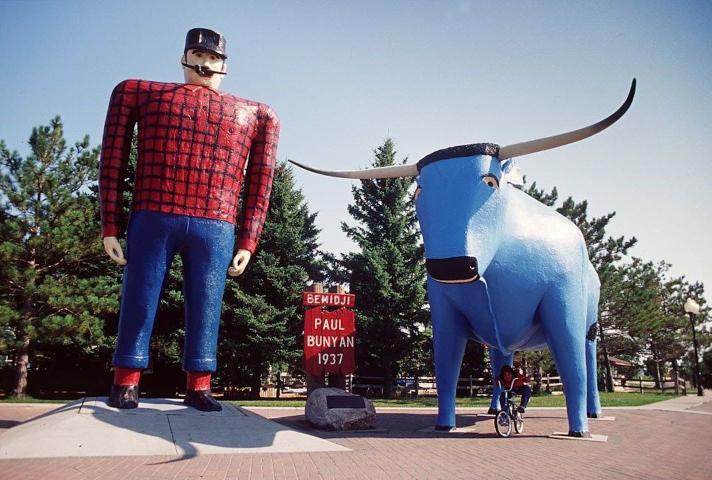 Bemidji disputes the claim of critics in Maine that their Paul and Babe statues looks like they were constructed by kindergarteners.