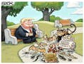 Sack cartoon: Trump and the trolls