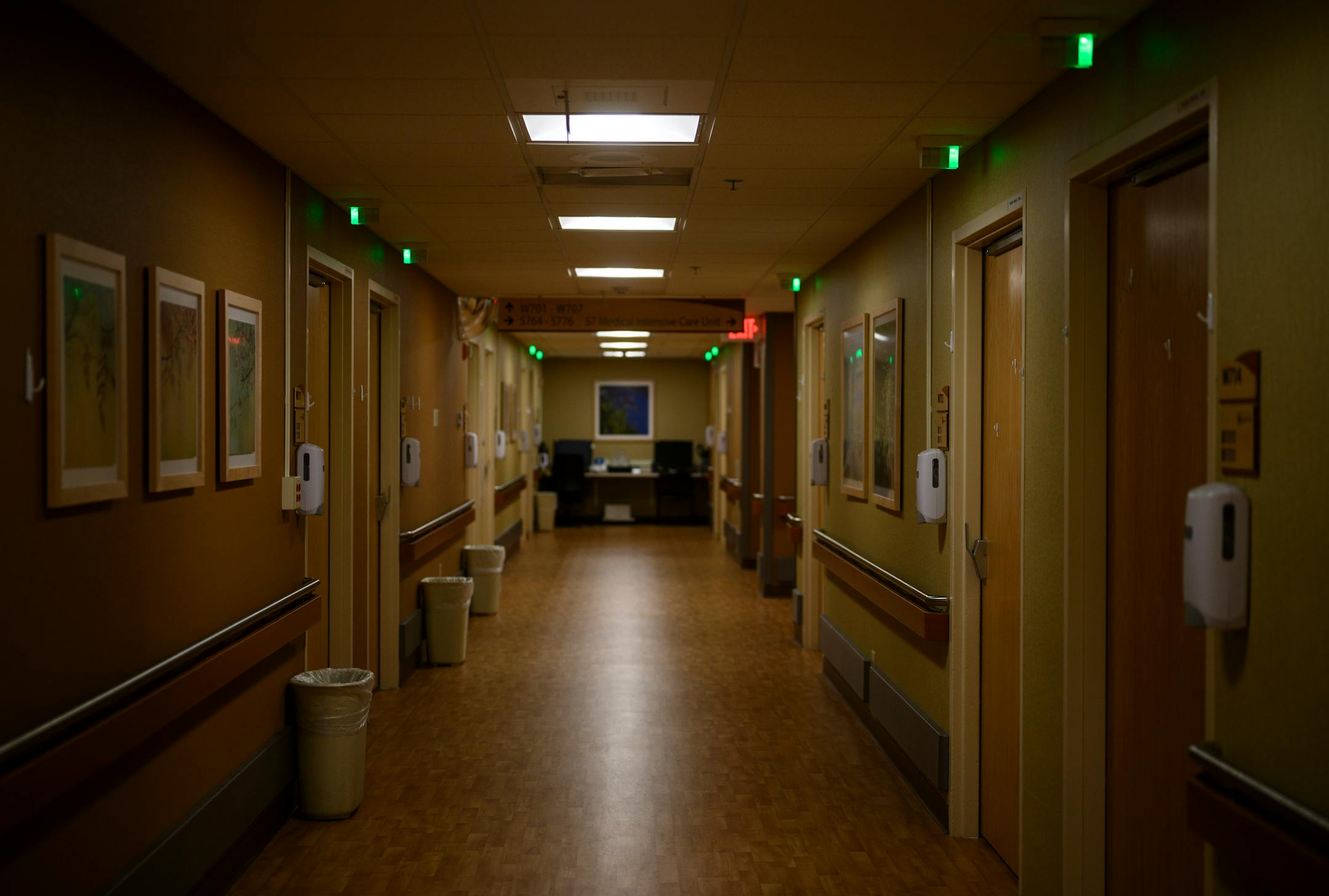 The now-vacant West Seven Med-Surg unit, which a few months ago, was filled with seriously ill COVID-19 patients.